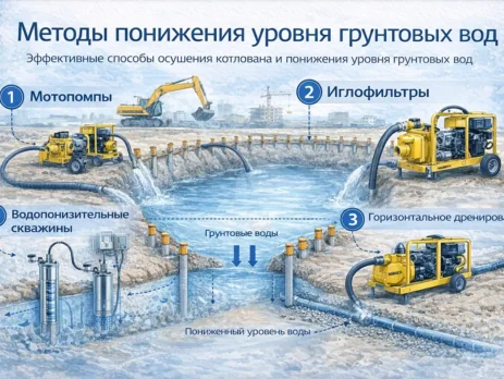 Методы вычисления для понижения уровня грунтовых вод